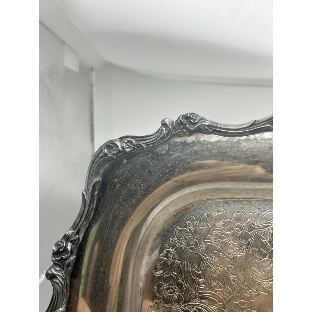 Silverplate International Silver Co. “American Rose” Serving Platter